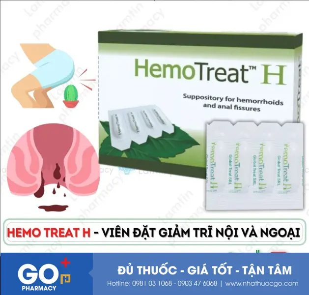 Viên đặt trĩ HemoTreat H