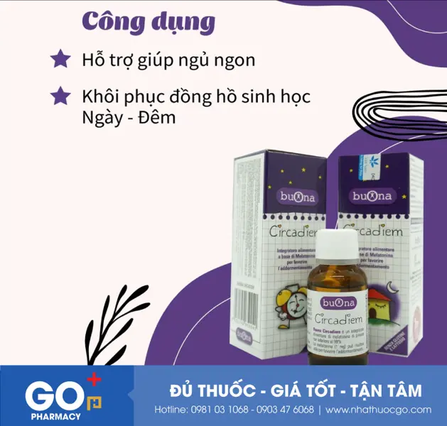 Buona Circadiem – Bổ sung Melatonin hỗ trợ giúp ngủ ngon