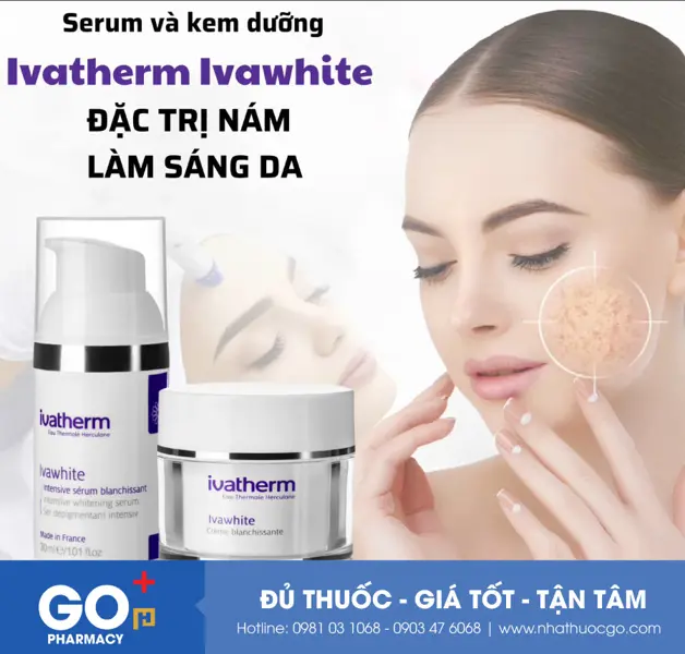 Kem dưỡng trị nám, làm sáng da Ivatherm Ivawhite Whitening Cream 50ml