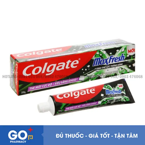 Kem đánh răng Colgate MaxFresh tinh chất than tre 180g