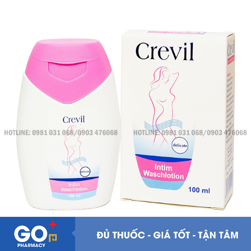 Dung dịch vệ sinh phụ nữ Crevil chống viêm, cân bằng pH chai 100ml