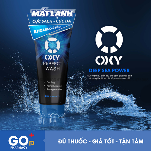 Sữa rửa mặt Oxy Perfect Wash Xanh Dương (Tuýp)