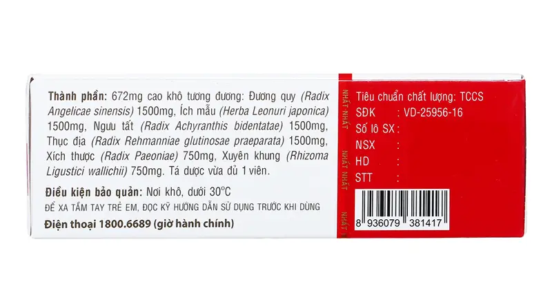 Hoạt Huyết Nhất phòng và trị thiểu năng tuần hoàn não (3 vỉ x 10 viên)