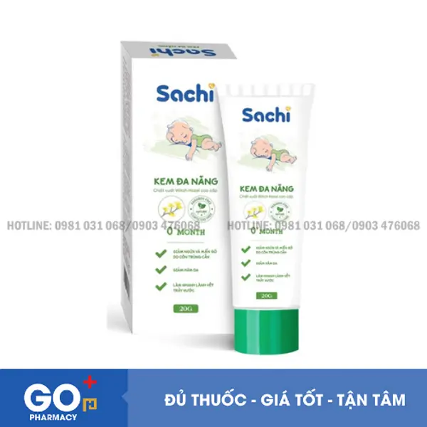 Kem đa năng Sachi hỗ trợ viêm da, mụn nhọt 20g (Tuýp)